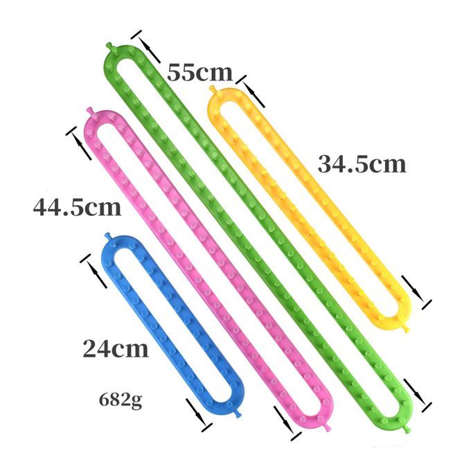 Long Ring Knitting Loom Set With Crochet Hook And Plastic Craft