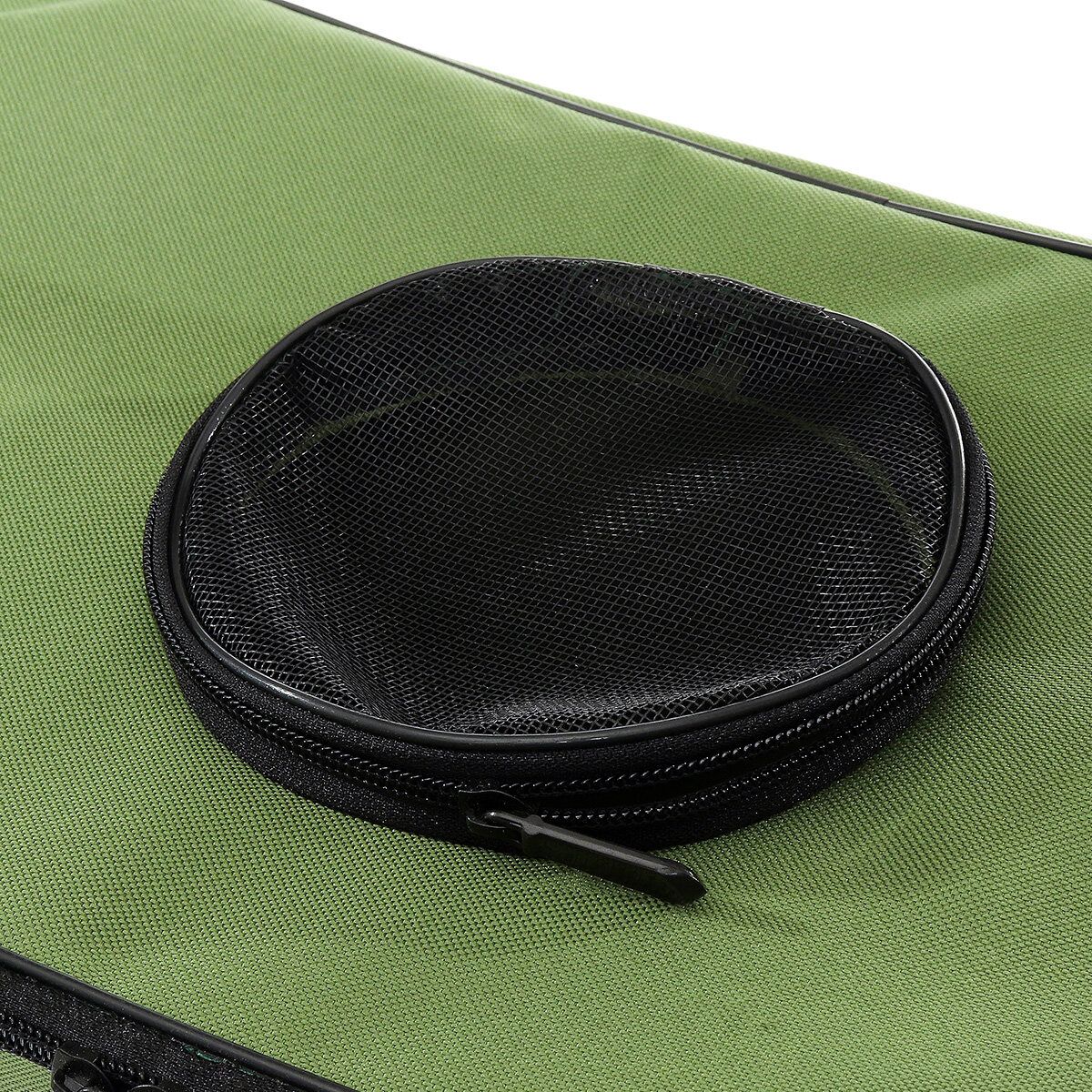 (40*25*26cm-GREEN/BLUE) Thickened-Canvas Waterproof Portable Foldable Bucket Folding Tank Live Fish Bait Storage Box Water Basin For Camping Green