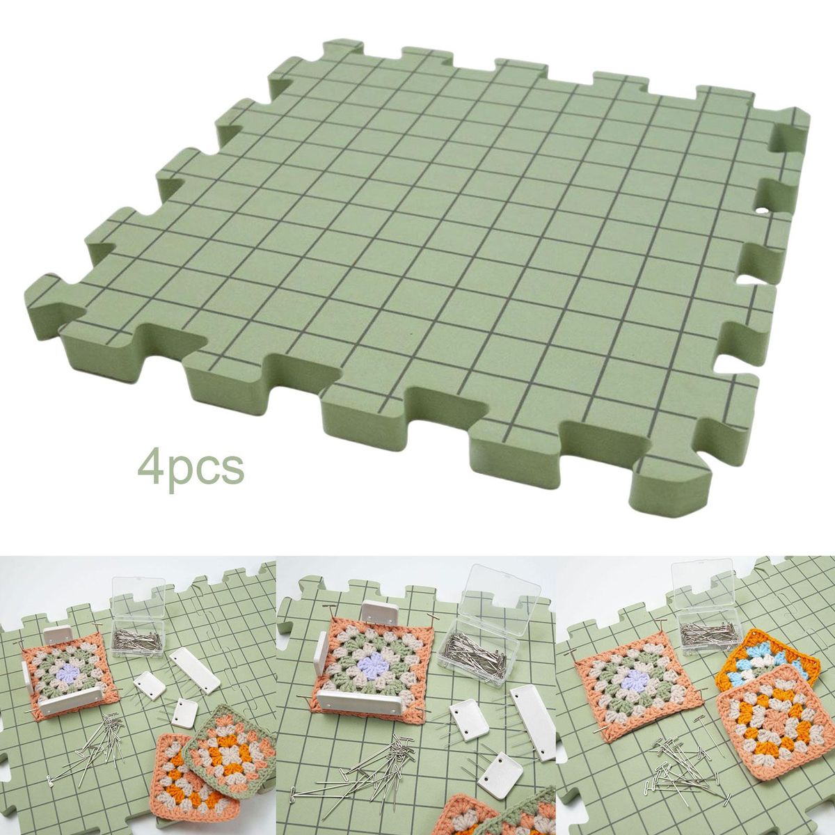 4 Pieces Blocking Mats For Knitting Woven Board For Sewing Embroidery