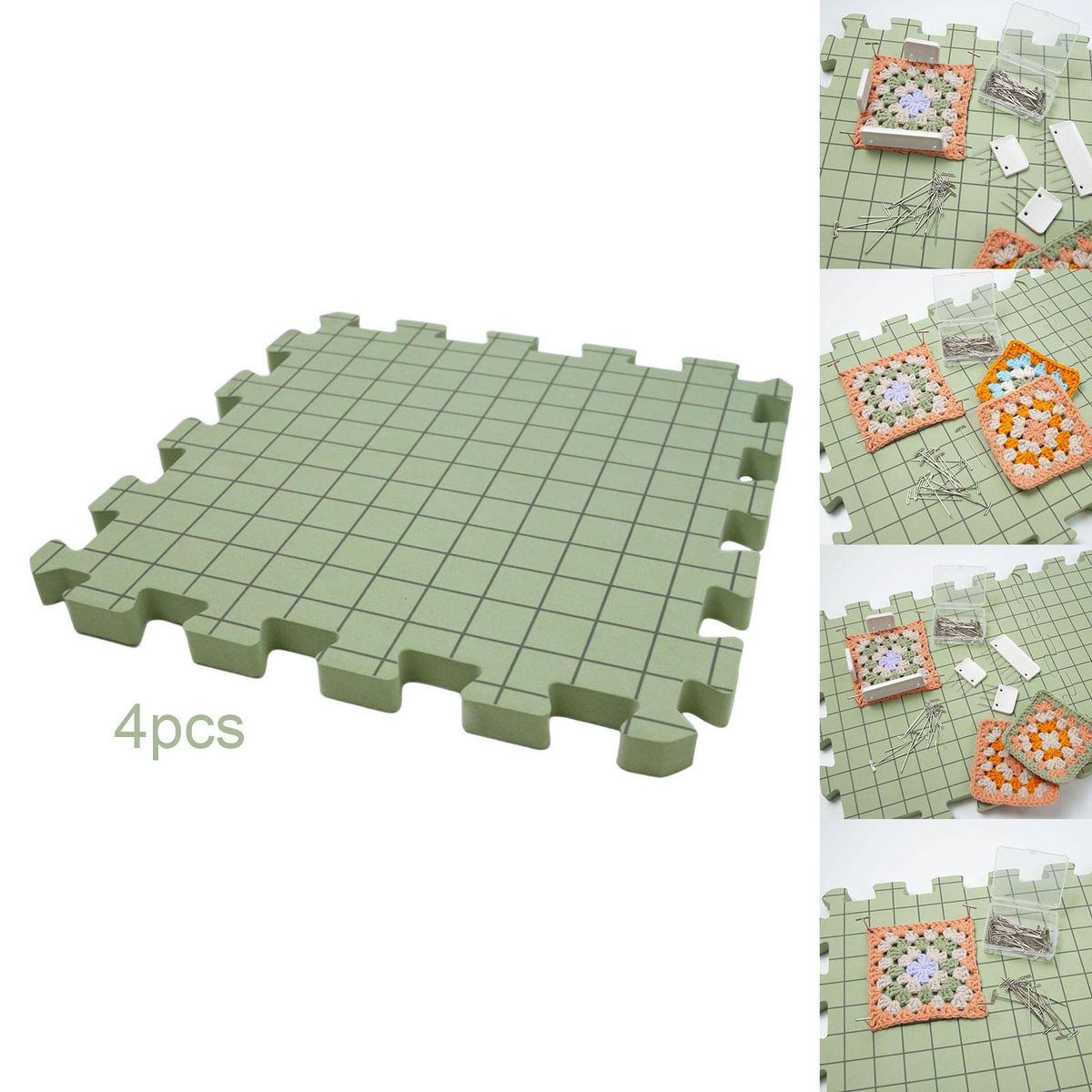 4 Pieces Blocking Mats For Knitting Woven Board For Sewing Embroidery