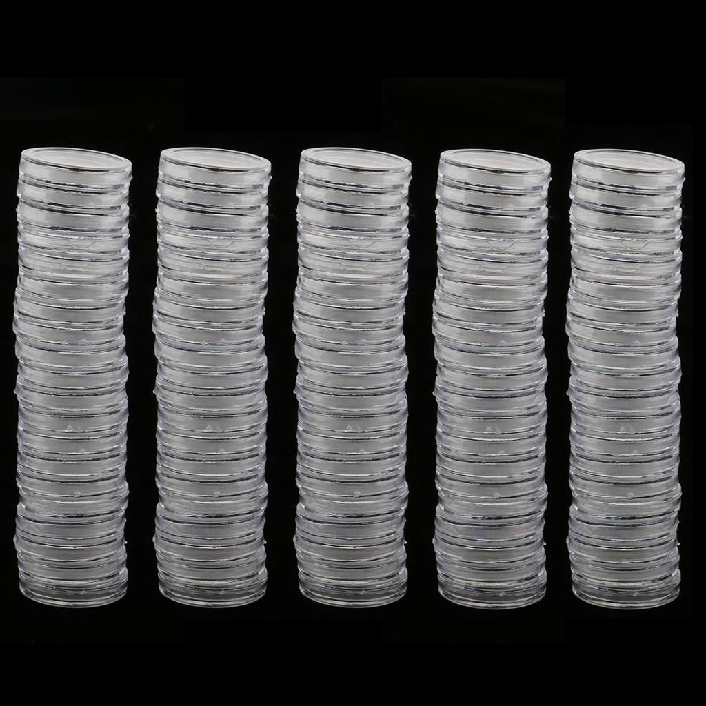 3X 100Pcs Transparent Coin Storage  Storage Protector Collect