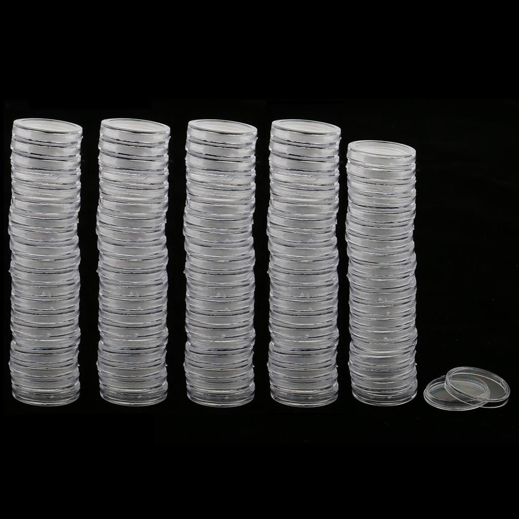 3X 100Pcs Transparent Coin Storage  Storage Protector Collect