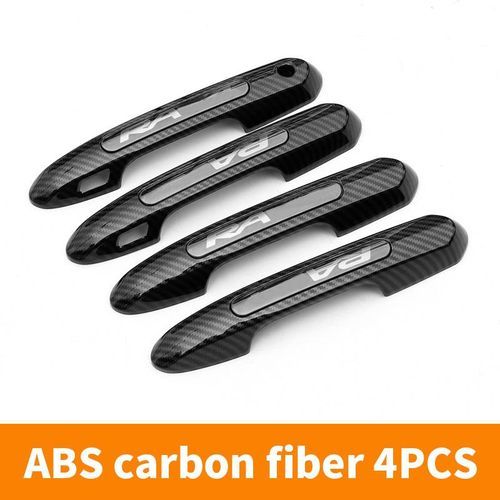 ABS Carbon Fiber Exterior Door Handle Stickers, Door Bowl Handle Cover Trim Stickers For Toyota RAV4 Refit 20 21 Car Accessories