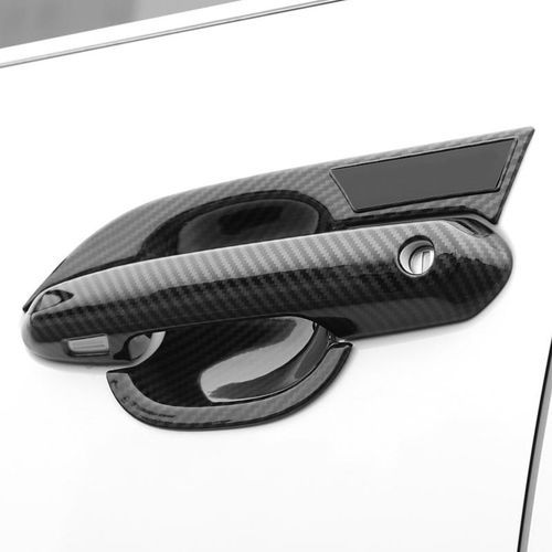 ABS Carbon Fiber Exterior Door Handle Stickers, Door Bowl Handle Cover Trim Stickers For Toyota RAV4 Refit 20 21 Car Accessories