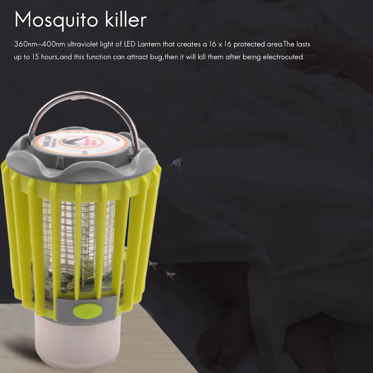 Camping Lantern With Bug Zapper,Ip67 Waterproof 4 Lighting