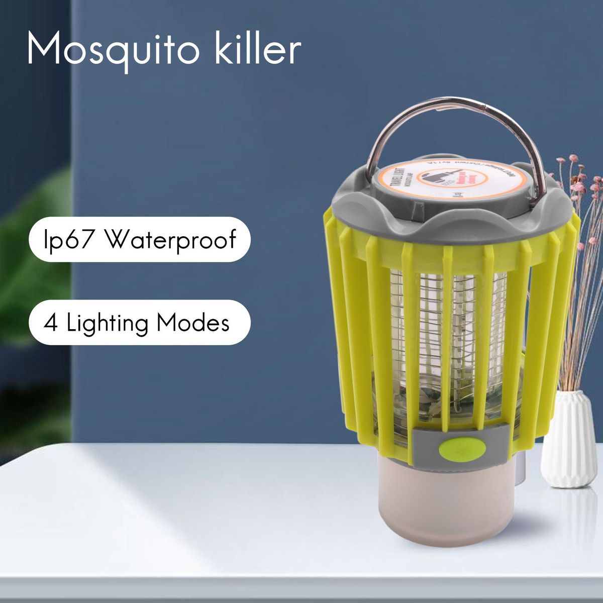 Camping Lantern With Bug Zapper,Ip67 Waterproof 4 Lighting
