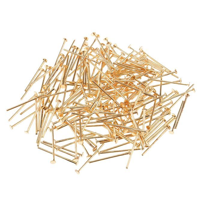 400pcs Jewelry Design Repair Needles Silver Gold Plated Flat Head Pins