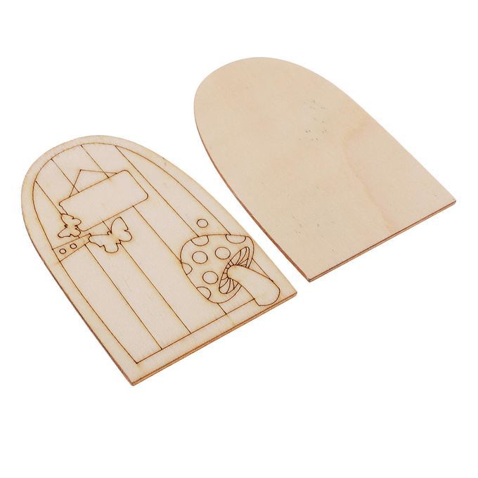 Laser Cut Wooden Mini Tiny Plain Fairy Faerie Pixie  Doors