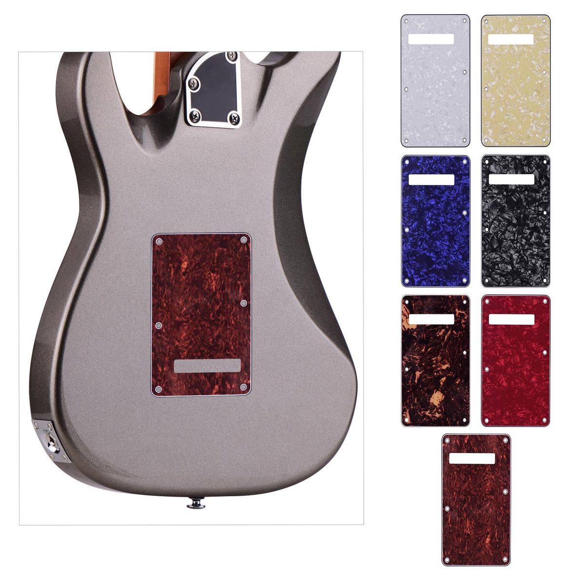 3-Ply Guitar Backplate Guitar Tremolo Back Cover Replacement for ST Electric Guitar