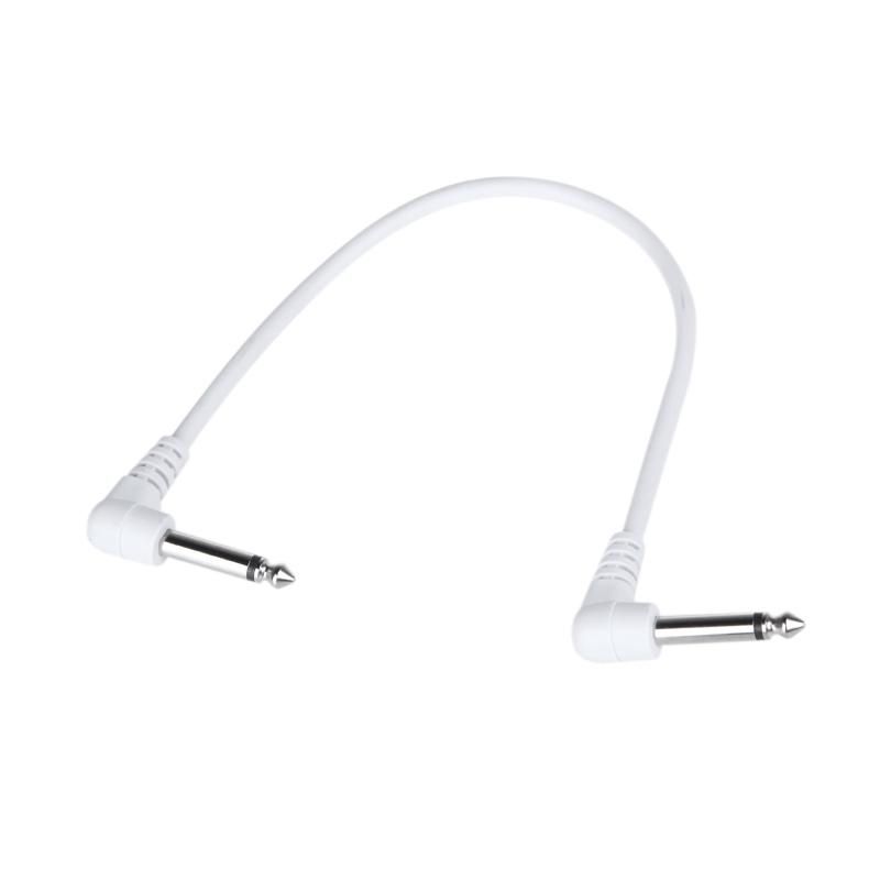 Set of 6pcs Colorful Guitar Patch Cables Angled for Guitar Effect Pedals