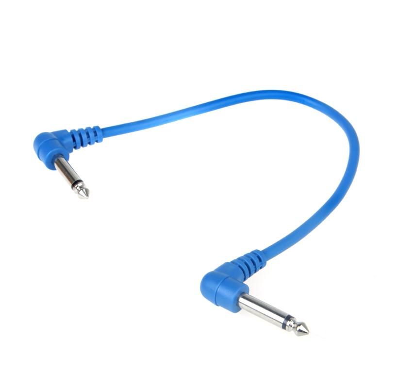 Set of 6pcs Colorful Guitar Patch Cables Angled for Guitar Effect Pedals