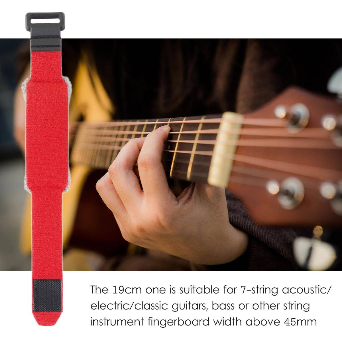 Muting Strap Guitar Bass Muter Fretboard Wraps String Dampener Noise Reducer Dampener Guitar/Bass String Mute Universal for String Acoustic Electric Classic Guitar String Instrument
