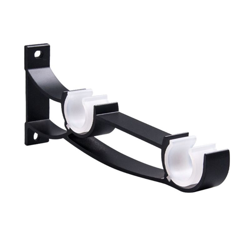 1pc Double Curtain Rod Brackets Window Hardware Holder Home Decor Mar-12