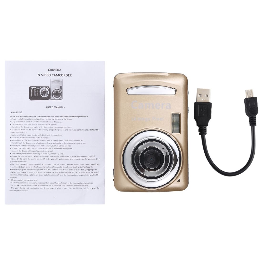 1280x720P Digital Zoom 16.0 MP Digital Video Camera Recorder