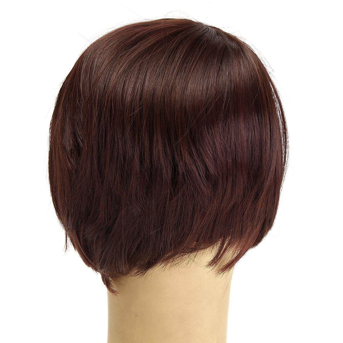Fashion Men Handsome Short Hair Korean Boys Male Wig Full Wig Cosplay Party Dark Brown Dark Brown