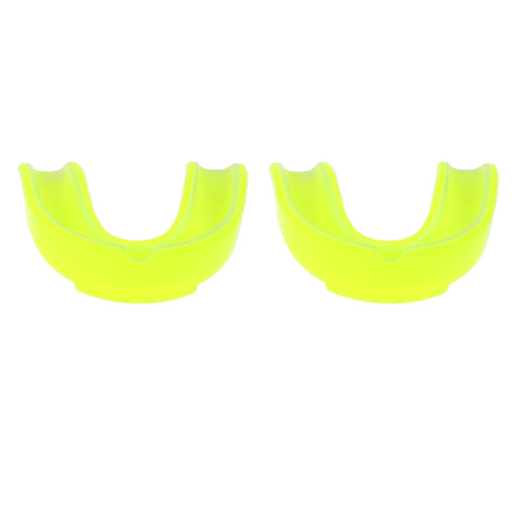 2pcs Rubber Mouth Guard Boxing MMA Rugby Kickboxing Brake Protection Adult Child
