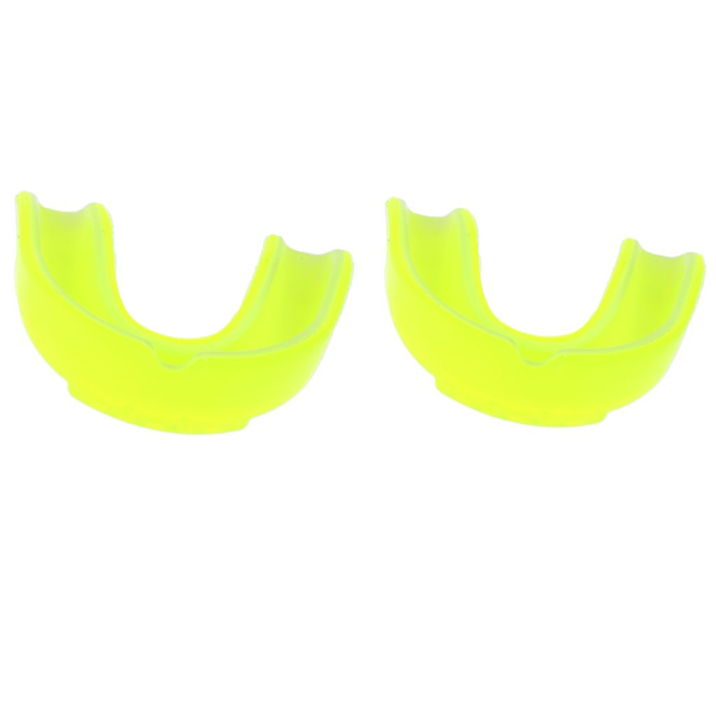 2pcs Rubber Mouth Guard Boxing MMA Rugby Kickboxing Brake Protection Adult Child