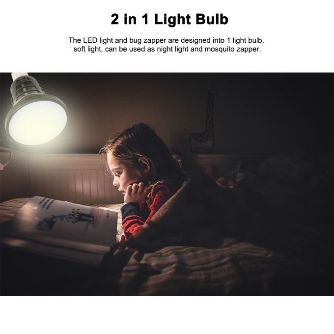 2 In 1 Mosquito Killer Lamp UV Led Electric Insect & Fly