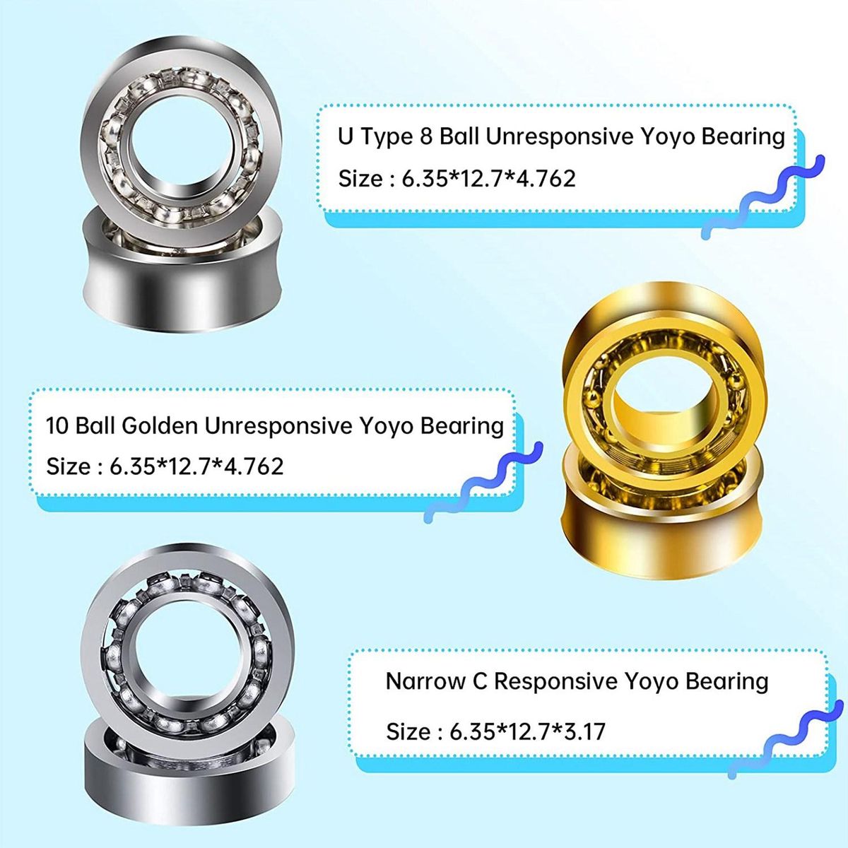 MAGICYOYO Complete Yoyo Bearing Kit Bearing Removal