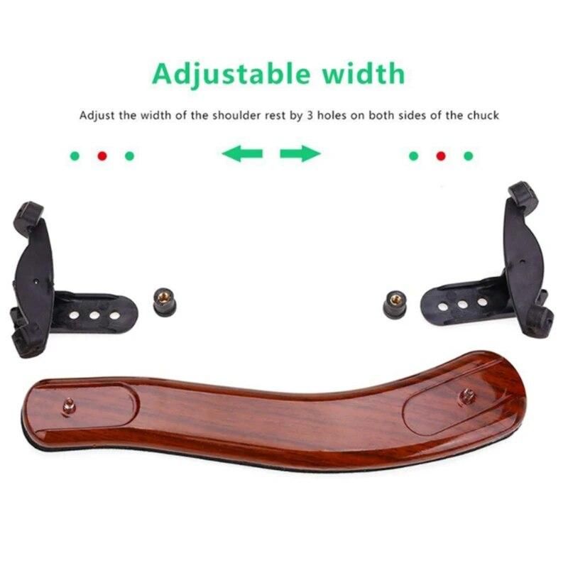 Violin Shoulder Rest Support Professional 3/4 4/4 Adjustable Maple Wood Violin Shoulder Rest Violin Parts Accessories