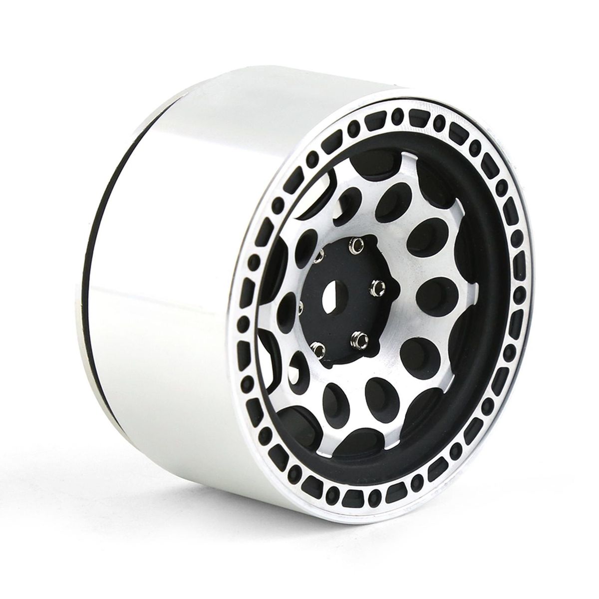 Aluminum Alloy Wheel Rim Beadlock Wheel Rims Hub 4pcs 2.2inch 65*35mm  Replacement for TRAX4 SCX10 D90 90046 RBX10 YIKONG 4102 4103 4082 CC01 REDCAT RC4WD Remote Control Car