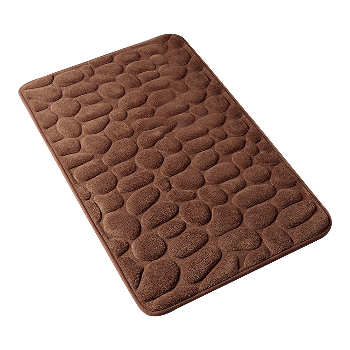 Bath Mat Cobblestone Embossed Soft Memory Foam Pad Floor Rug