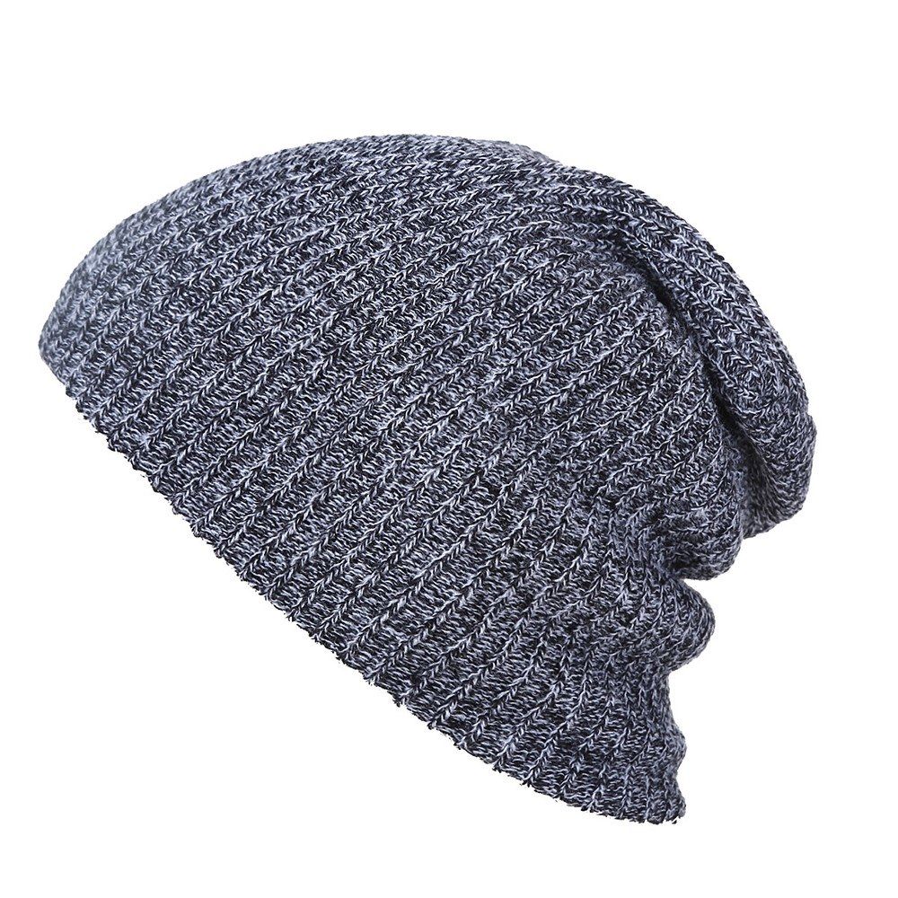 Mens Knitting Hat Winter Soft Warm Casual Acrylic Slouchy