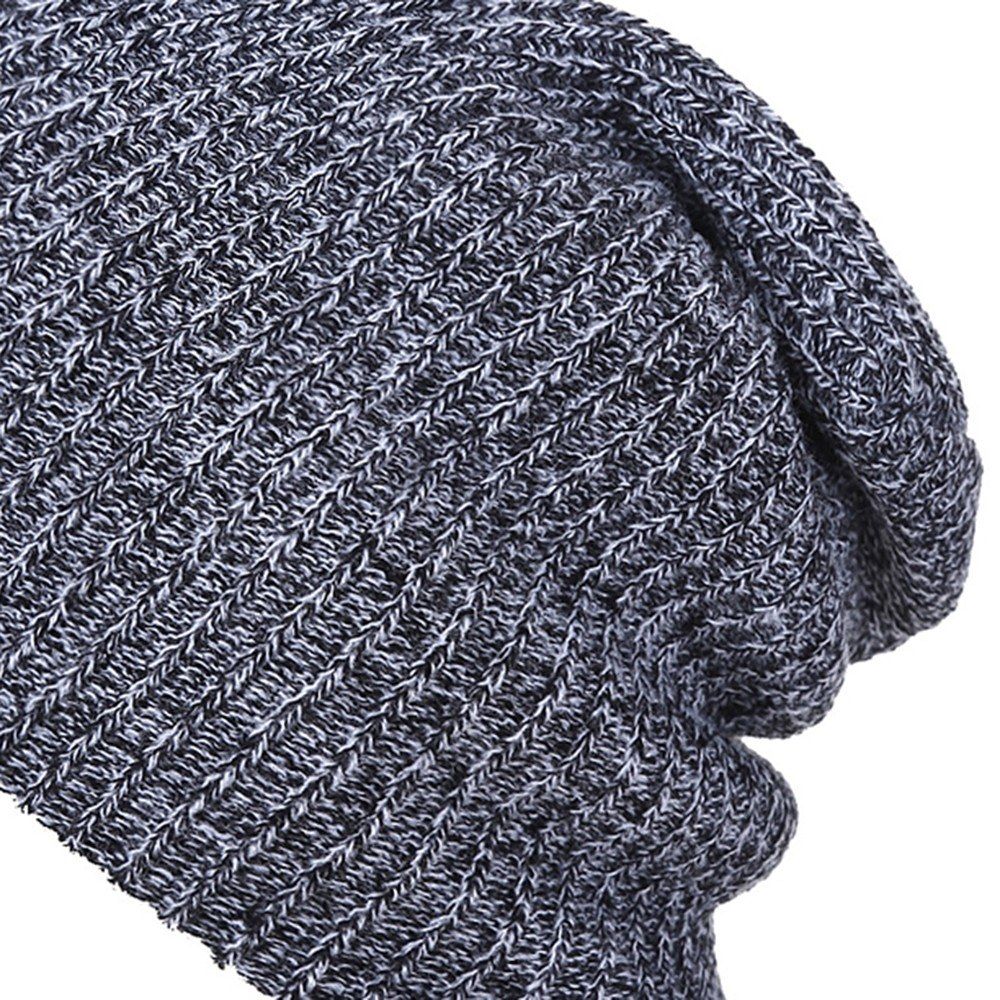 Mens Knitting Hat Winter Soft Warm Casual Acrylic Slouchy