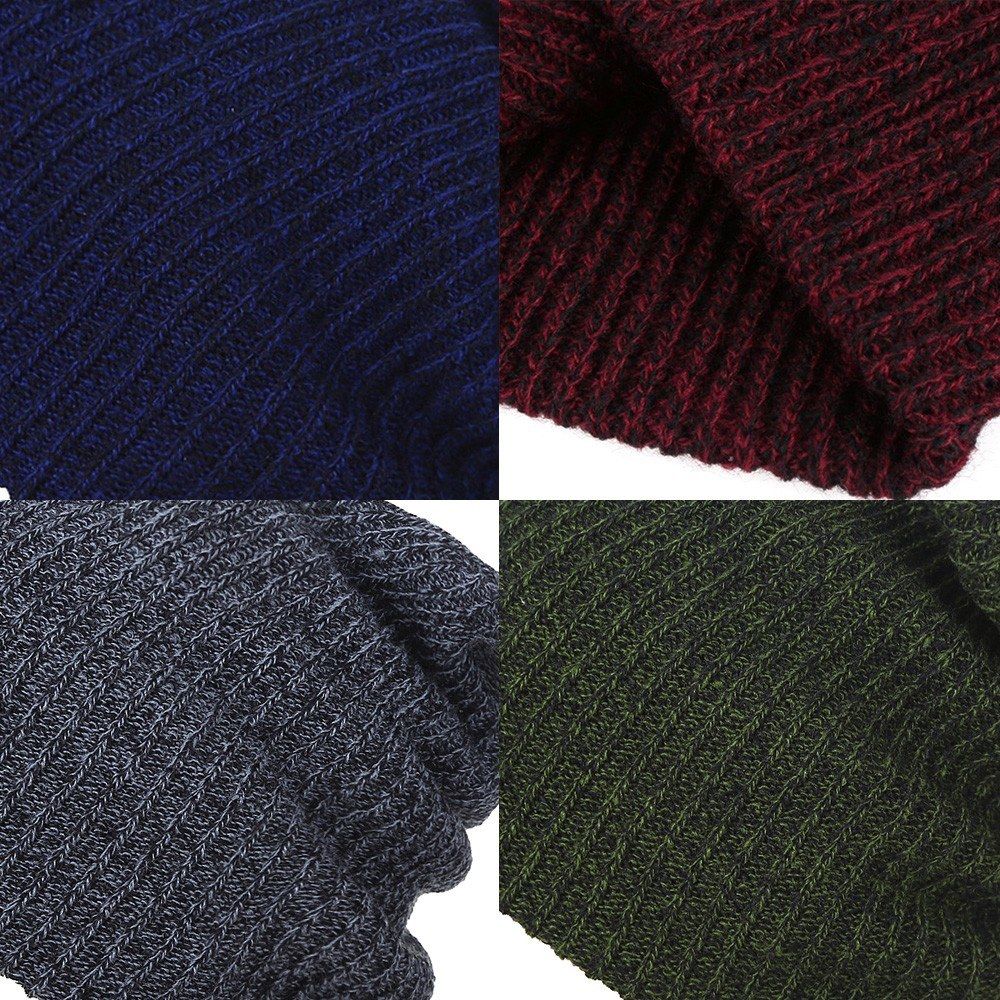 Mens Knitting Hat Winter Soft Warm Casual Acrylic Slouchy