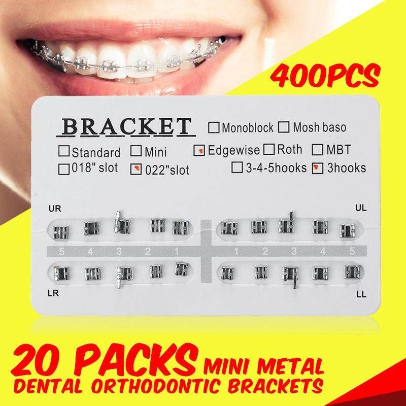 400Pc/20Pack Dental Orthodontic Ultrathin Metal Bracket Braces Slot.022