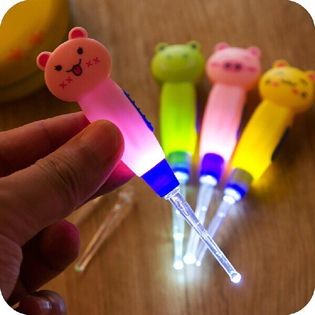 Ear Spoon Cleaning With  Lighting Cute Cartoon Animal Earwax Remover Tool