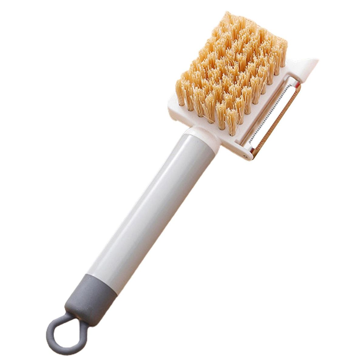 Fruit And Vegetable Brush Efficiently Prepare Food Potato Peeling Cleaning Brush White