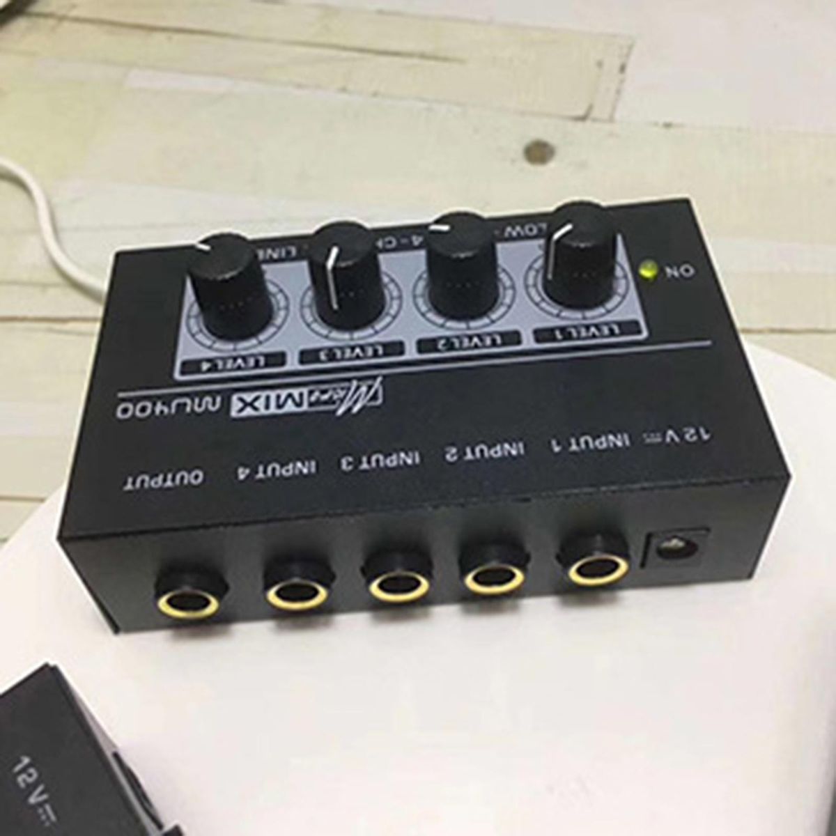 Mini Audio Mixer 4 Channel Audio Sound Mixer For Studio