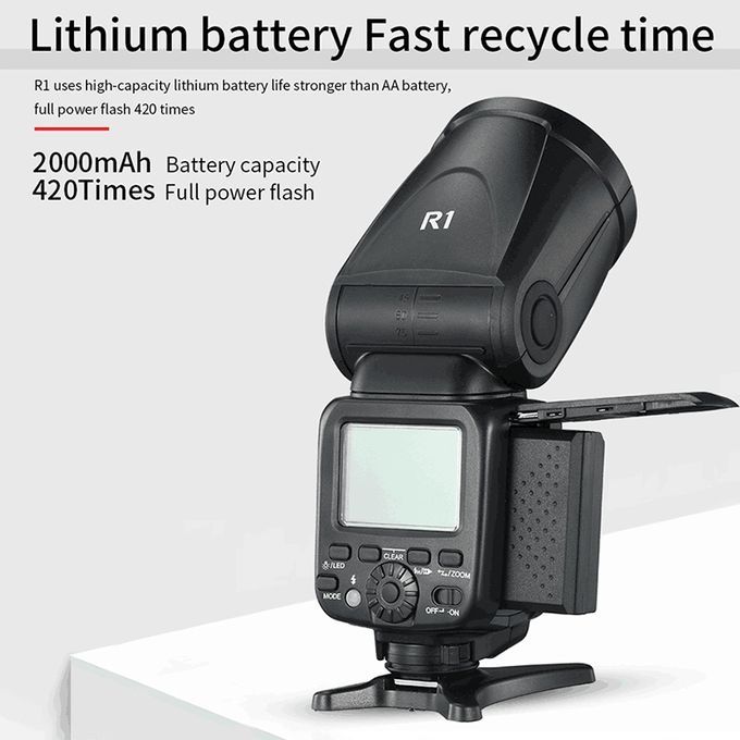 TRIOPO R1 76WS High-Speed 1/8000s TTL Flash Speedlite For Canon / Nikon DSLR Cameras