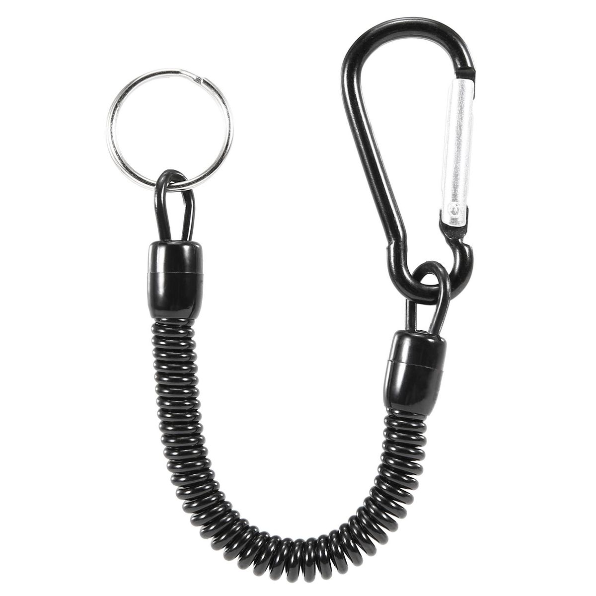 Lixada 6pcs Magnetic Release Holder with Coil Lanyard Carabiner Clip Magnetic Net Release for Fly Fishing