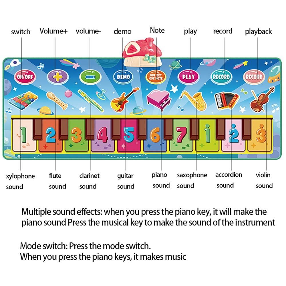 Piano Mat for Kids Music Mat for Kids Musical Keyboard