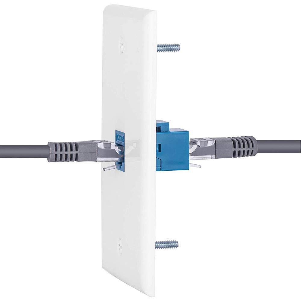 4 Packs Ethernet Coax Wall Plate Outlet with 1 Cat6