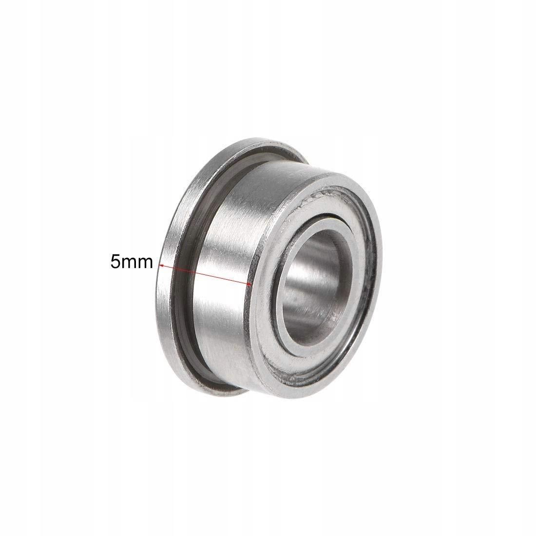 F685ZZ Ball Bearing Flange 5 x 11 x 5 mm Shielded Chrome 2 Pieces