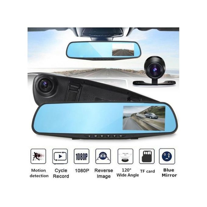 1080P HD Dual Lens Car DVR Camera Monitor Dash Cam Recorder Reverse Mirror