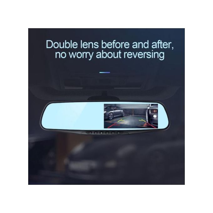1080P HD Dual Lens Car DVR Camera Monitor Dash Cam Recorder Reverse Mirror