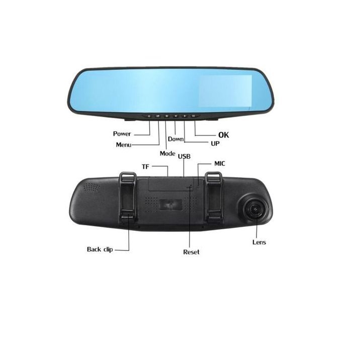 1080P HD Dual Lens Car DVR Camera Monitor Dash Cam Recorder Reverse Mirror