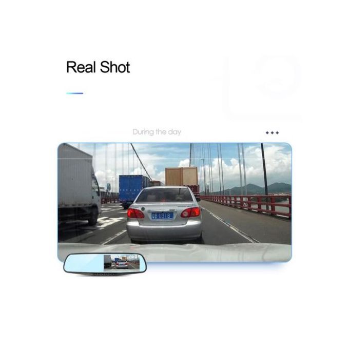 1080P HD Dual Lens Car DVR Camera Monitor Dash Cam Recorder Reverse Mirror