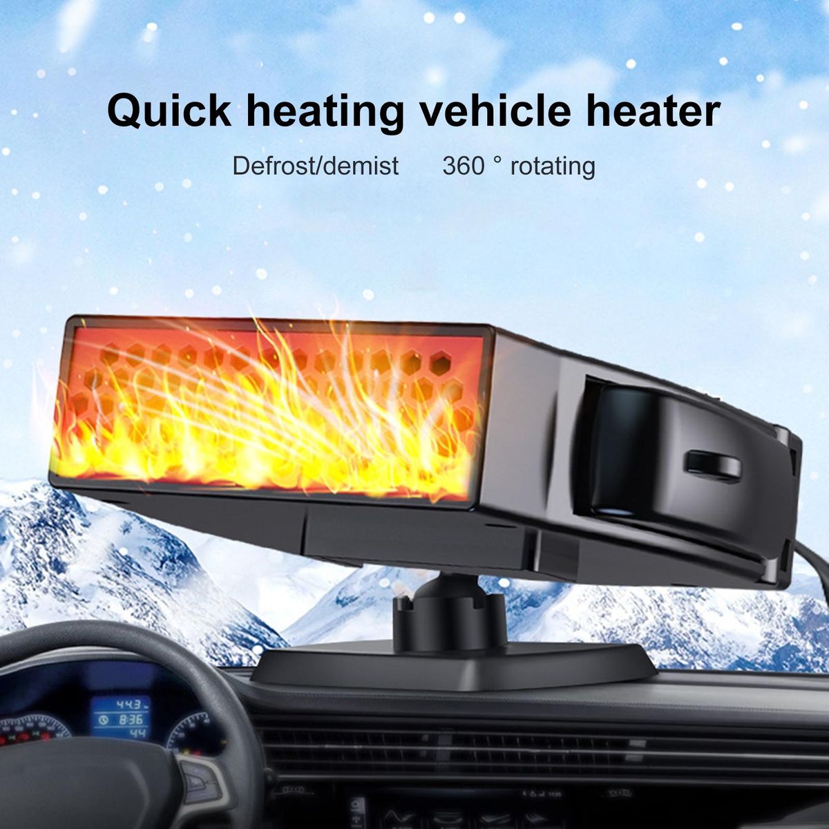 Car Heater Car Windshield Heater Defogger Defroster Black