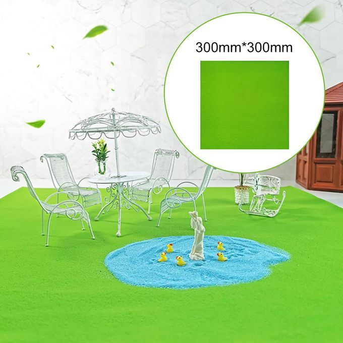 Model Grass Mat Turf Miniature Ornament Dollhouse Railway Sand Table