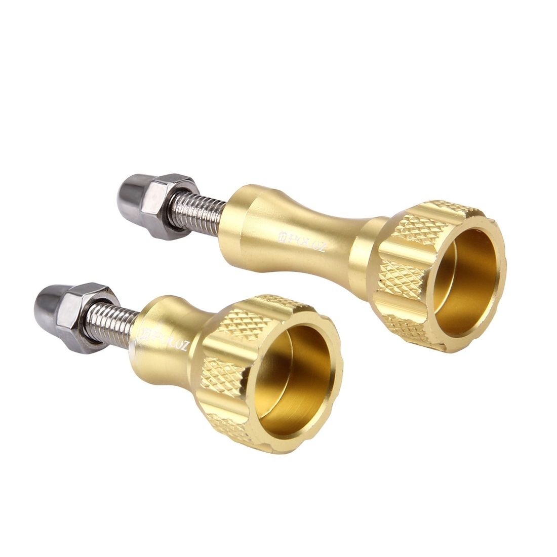 PULUZ CNC Aluminum Thumb Knob Stainless Bolt Nut Screw Set For GoPro HERO8 Black / Max / HERO7, DJI OSMO Action, Xiaoyi And Other Action Cameras(Gold)