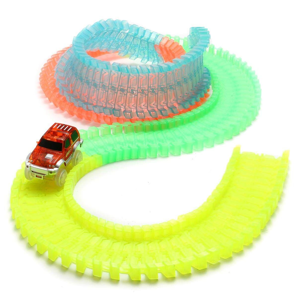 The Amazing Racetrack That Can Bend Flex Glow 11 Ft Speedway Assembly Toy Gift