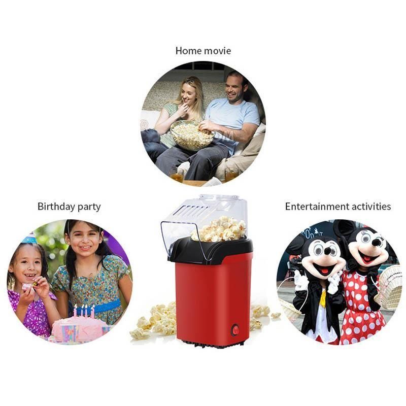 1200W Mini Household Healthy Hot Air Oil-free Popcorn Maker Corn Popper For Home Kitchen