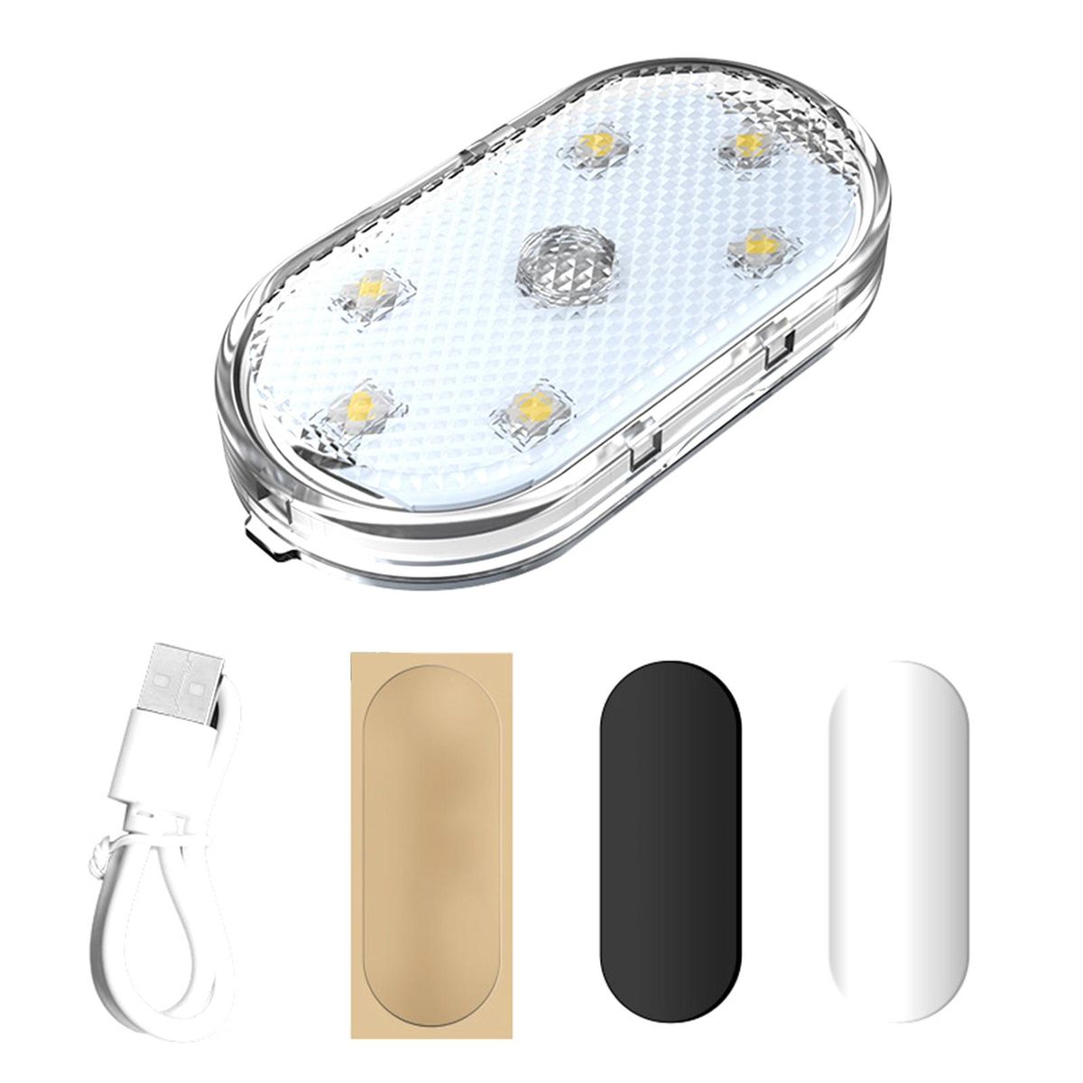 Design Car Light 7 Colors Magnetic Car Ambient Light Usb Rechargeable Pink