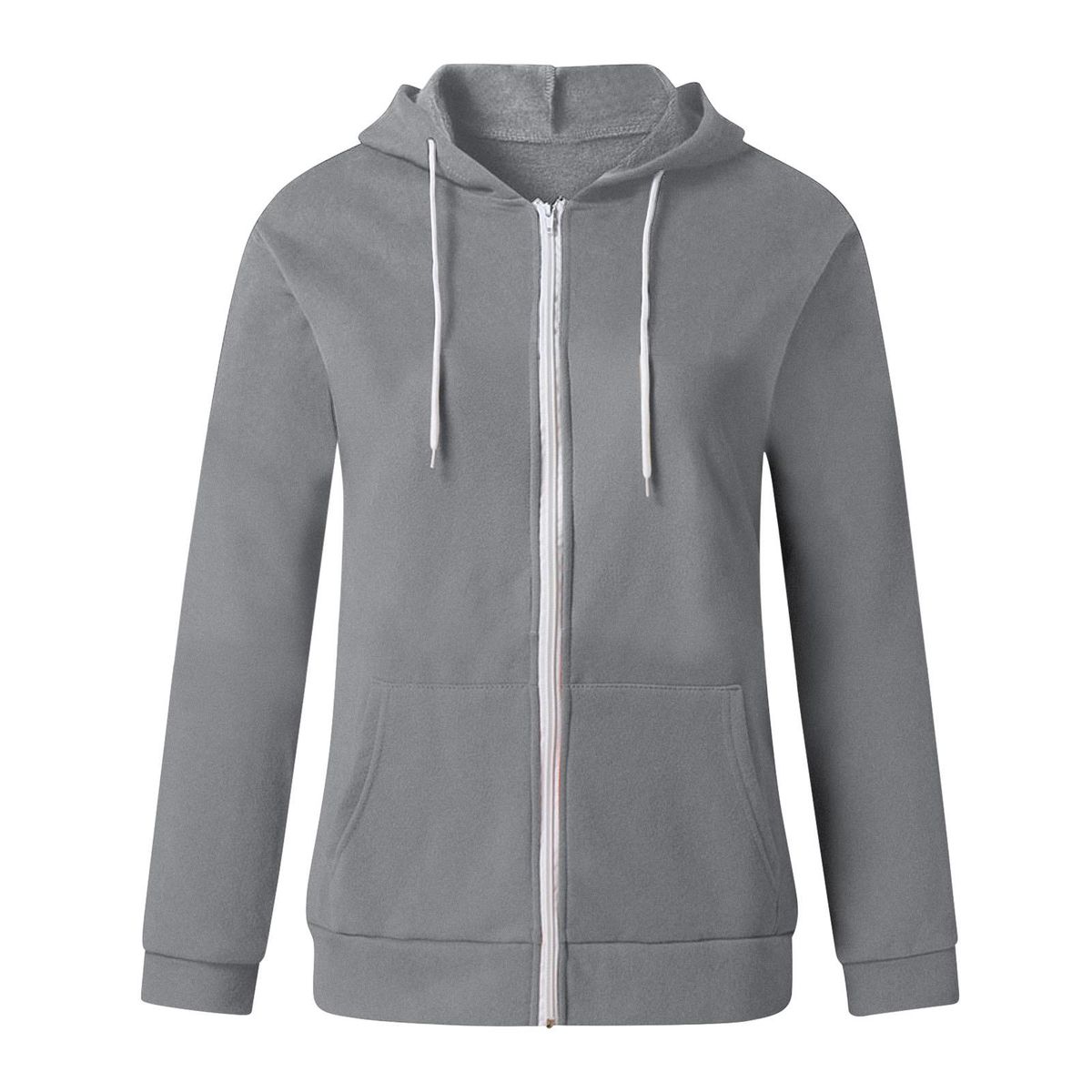 Womens Hoodie Full Zip Long Sleeve Lightweight Sweatshirts Pockets Jac