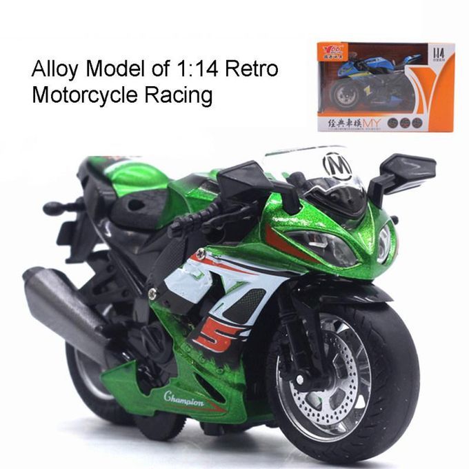 1/14 Simulation Motorcycle Pull Back Model With LED-Blue